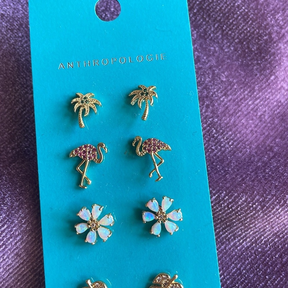 Anthropologie Icon Post Earrings, Set of 6 - Picture 2 of 5